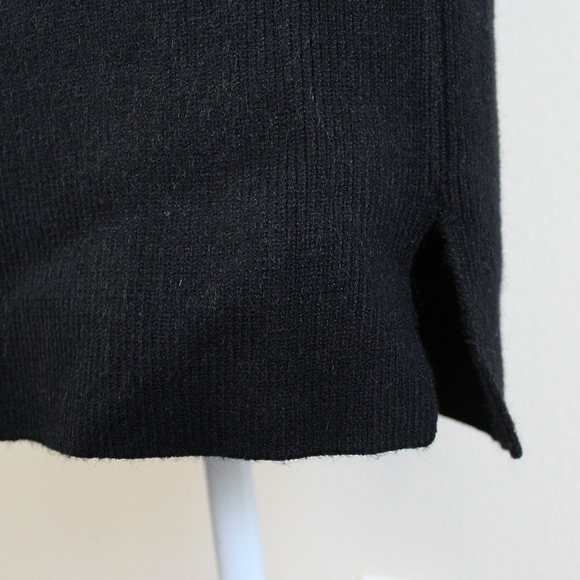 VENUS Scalloped Sweater Dress NWOT Black Grey - Picture 4 of 8